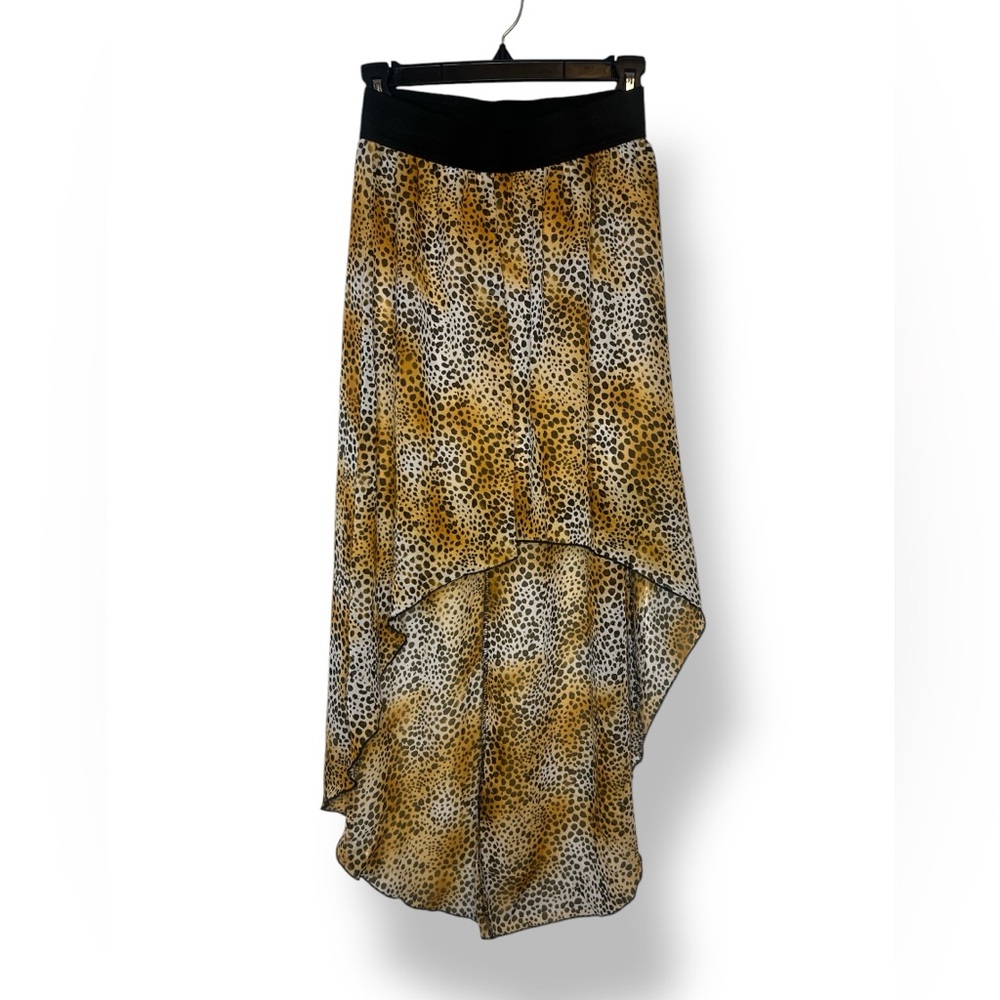Free Kisses Leopard Print High-Low Skirt